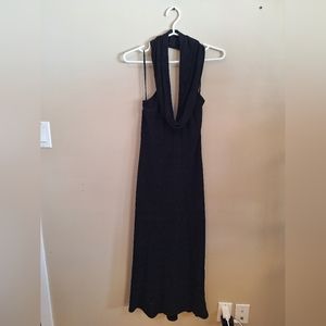 Jessica McClintock Black Cowl Neck Gown - Size 6
